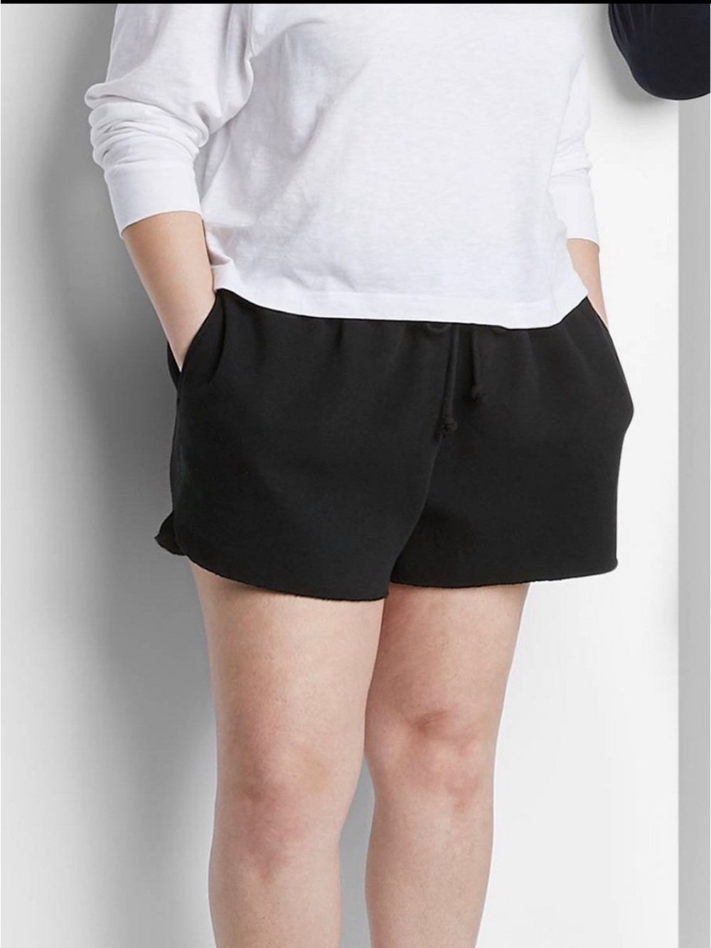 Women’s Black Drawstring Lounge Shorts